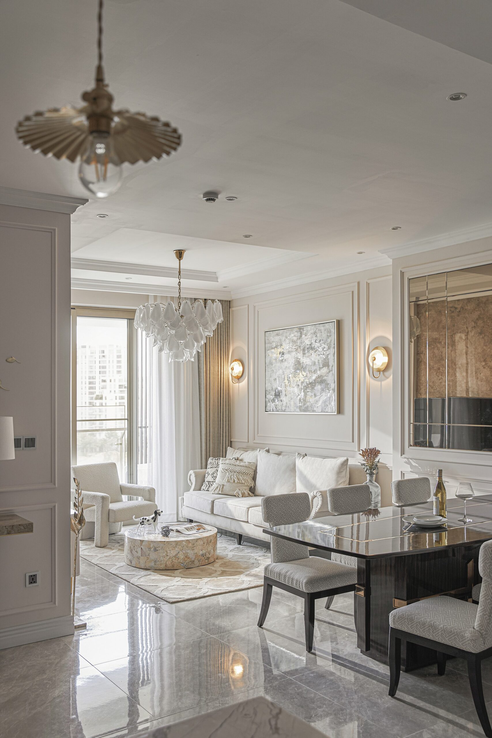 Phong cách thiết kế thi công căn hộ được lấy cảm hứng từ sự sang trọng tinh tế đậm chất Châu Âu