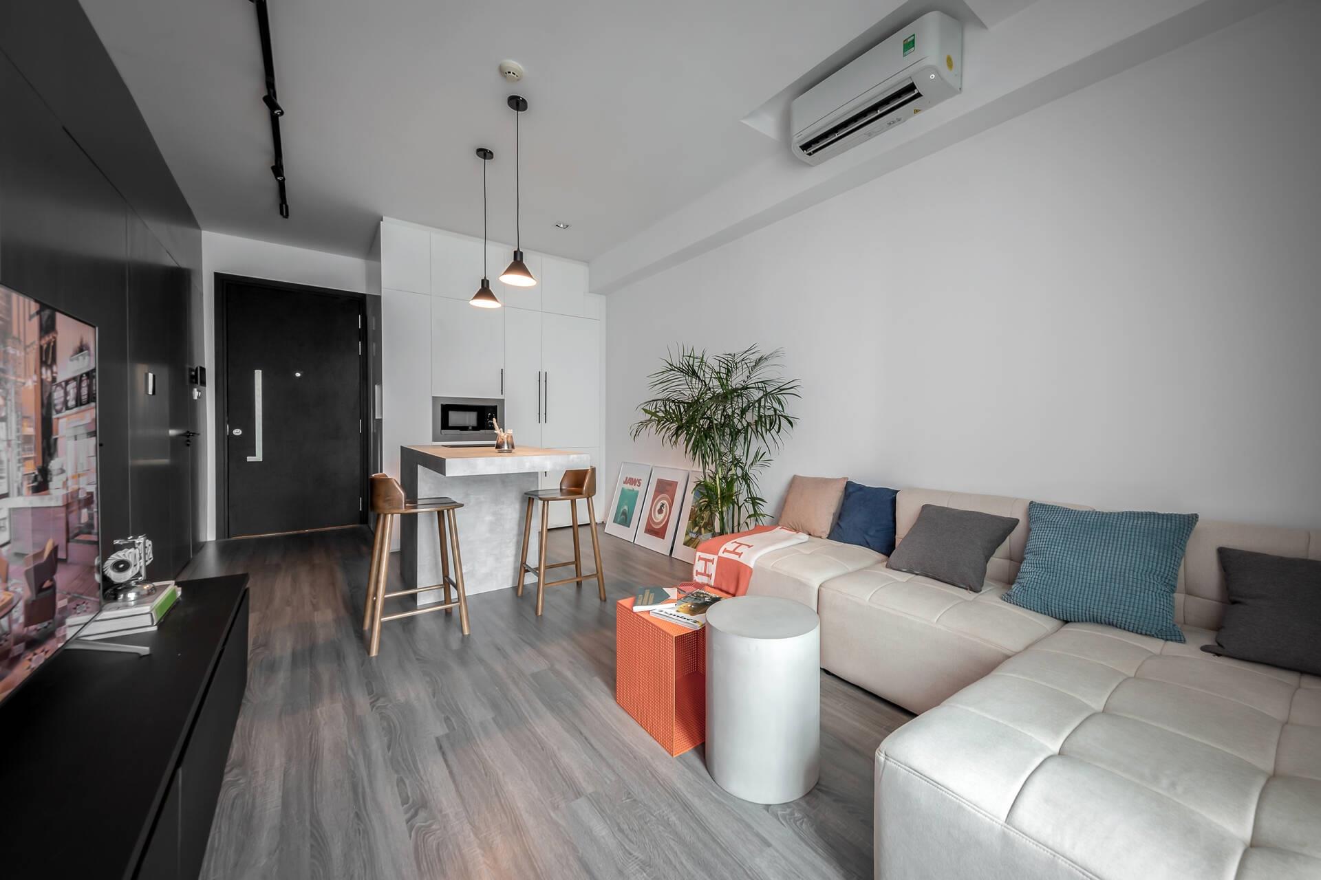 Phòng khách mang đậm phong cách thiết kế nội thất hiện đại, tinh tế