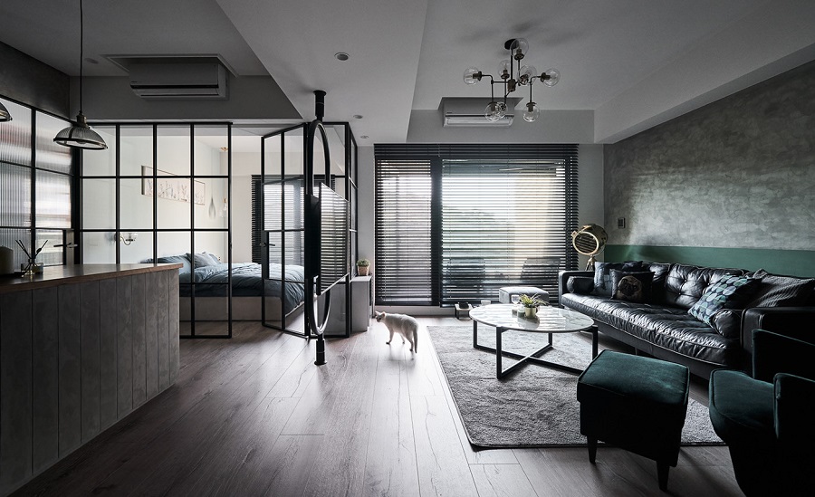 Gam màu chủ đạo trong phong cách nội thất công nghiệp là các màu sắc mộc, tối và trầm từ các chất liệu gỗ