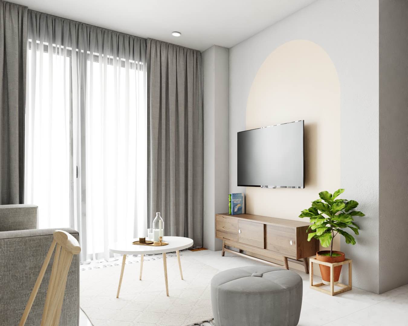 Cây xanh trong một không gian nhỏ ngay lập tức làm cho nó cảm thấy rộng lớn hơn và có sức sống hơn